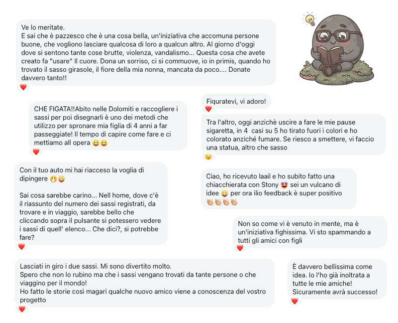 Copertina dell'articolo: Il potere di un sorriso (e di un sasso): i vostri messaggi che ci scaldano il cuore ❤️