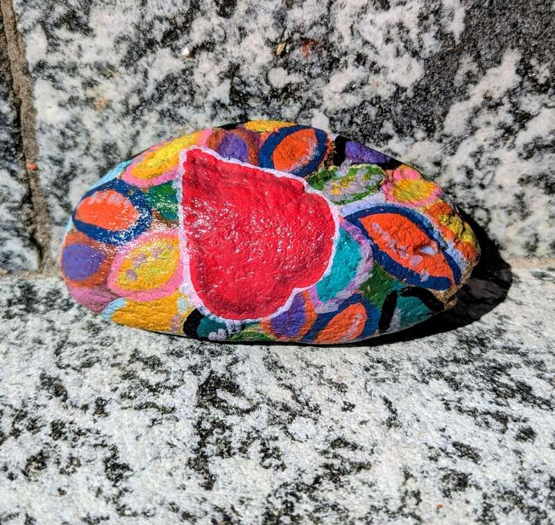 Sasso dipinto: Amore in autunno — di Oscarstone