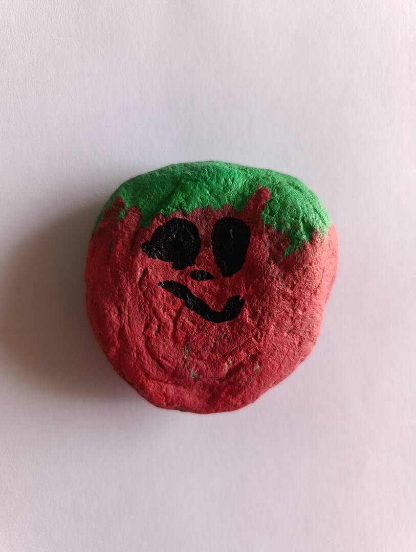 Sasso dipinto: 🍎 apple — di FedeB