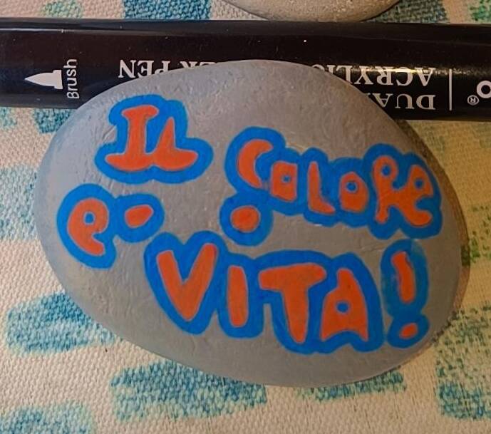 Sasso dipinto: Frase motivazionale 😉