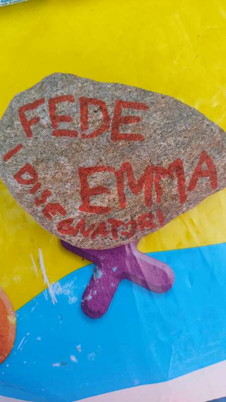 Sasso dipinto: Fede Emma — di F.D.