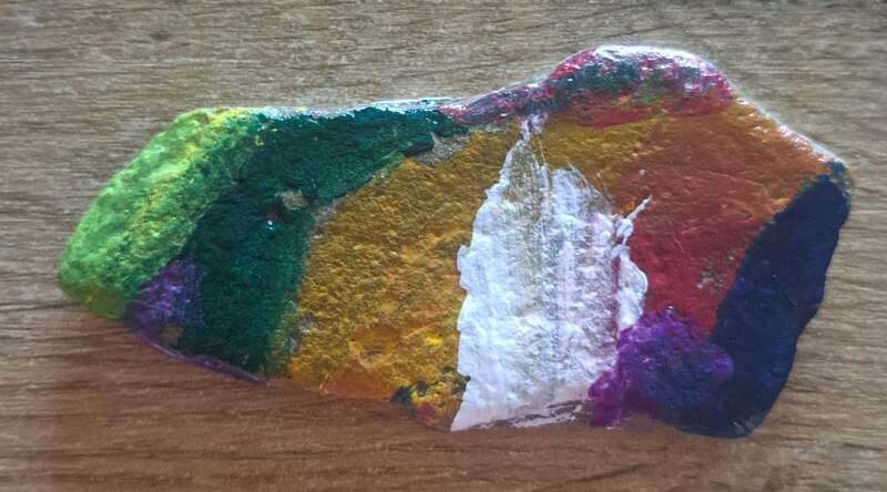 Sasso dipinto: Un arcobaleno per te! — di Biancamilla