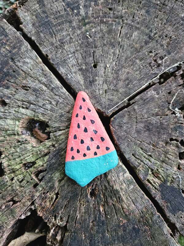Sasso dipinto: Watermelon — di Micky70-20-87
