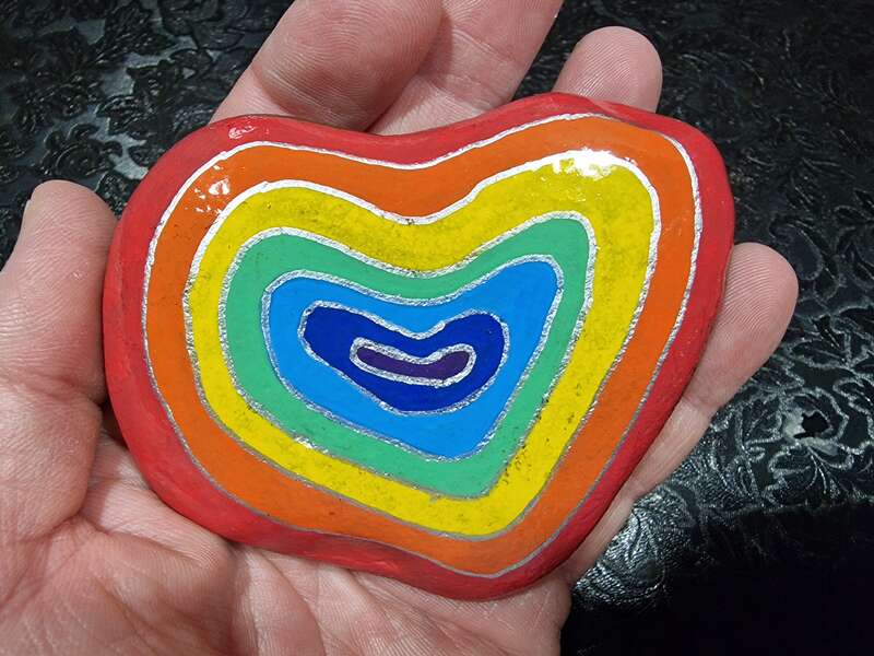 Sasso dipinto: Heart ❤️ — di gigi83