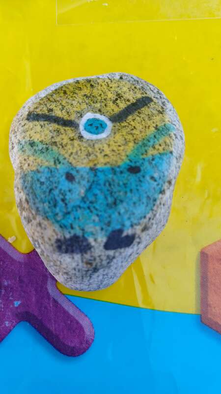 Sasso dipinto: Minion💛 — di F.D.