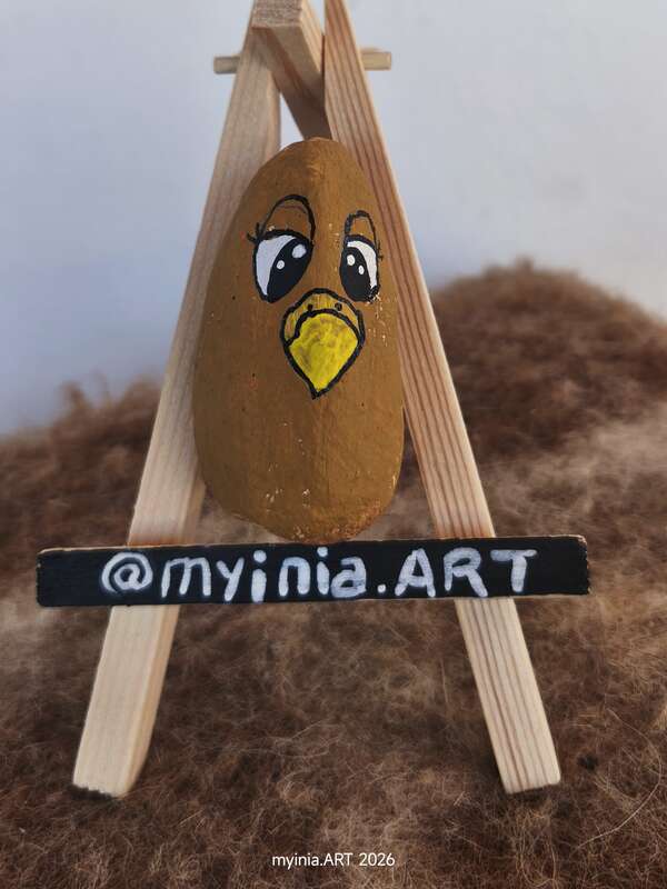 Sasso dipinto: Chippy — di Myinia